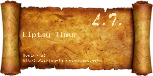 Liptay Timur névjegykártya